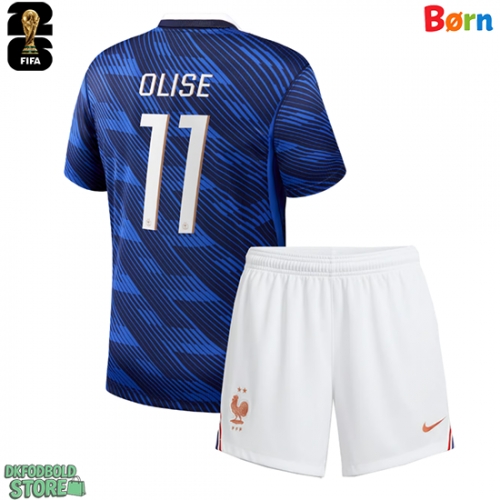 Frankrig Michael Olise #11 Replika Babytøj Hjemmebanesæt Børn VM 2026 Kortærmet (+ Korte bukser)